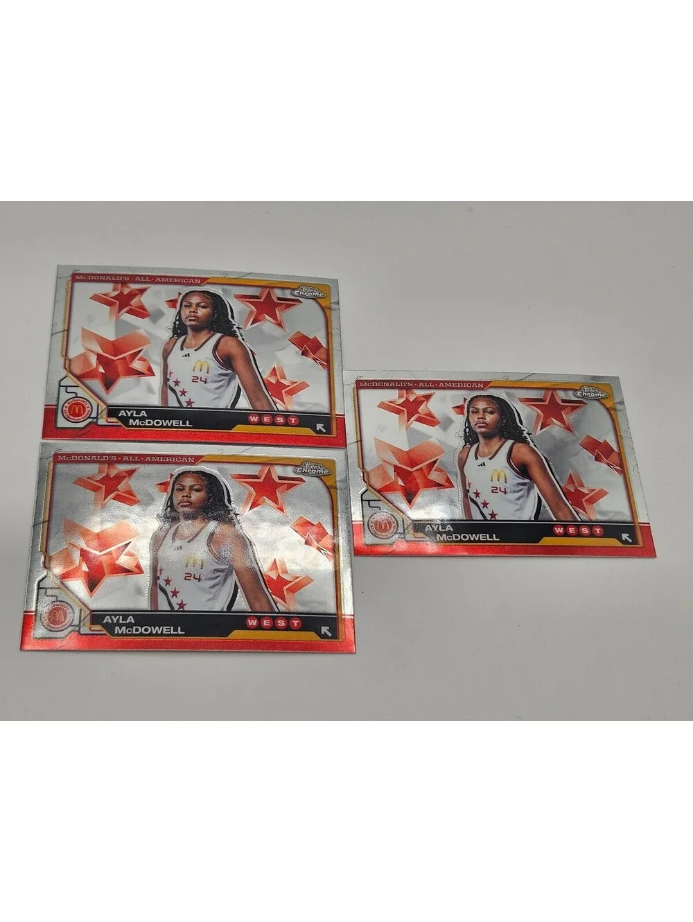 Ayla McDowell Topps Chrome McDonald's All American Lot of 3